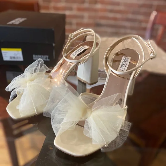 Tess Badgley Mischka Wedding Shoes Block Heel Badgley Mischka